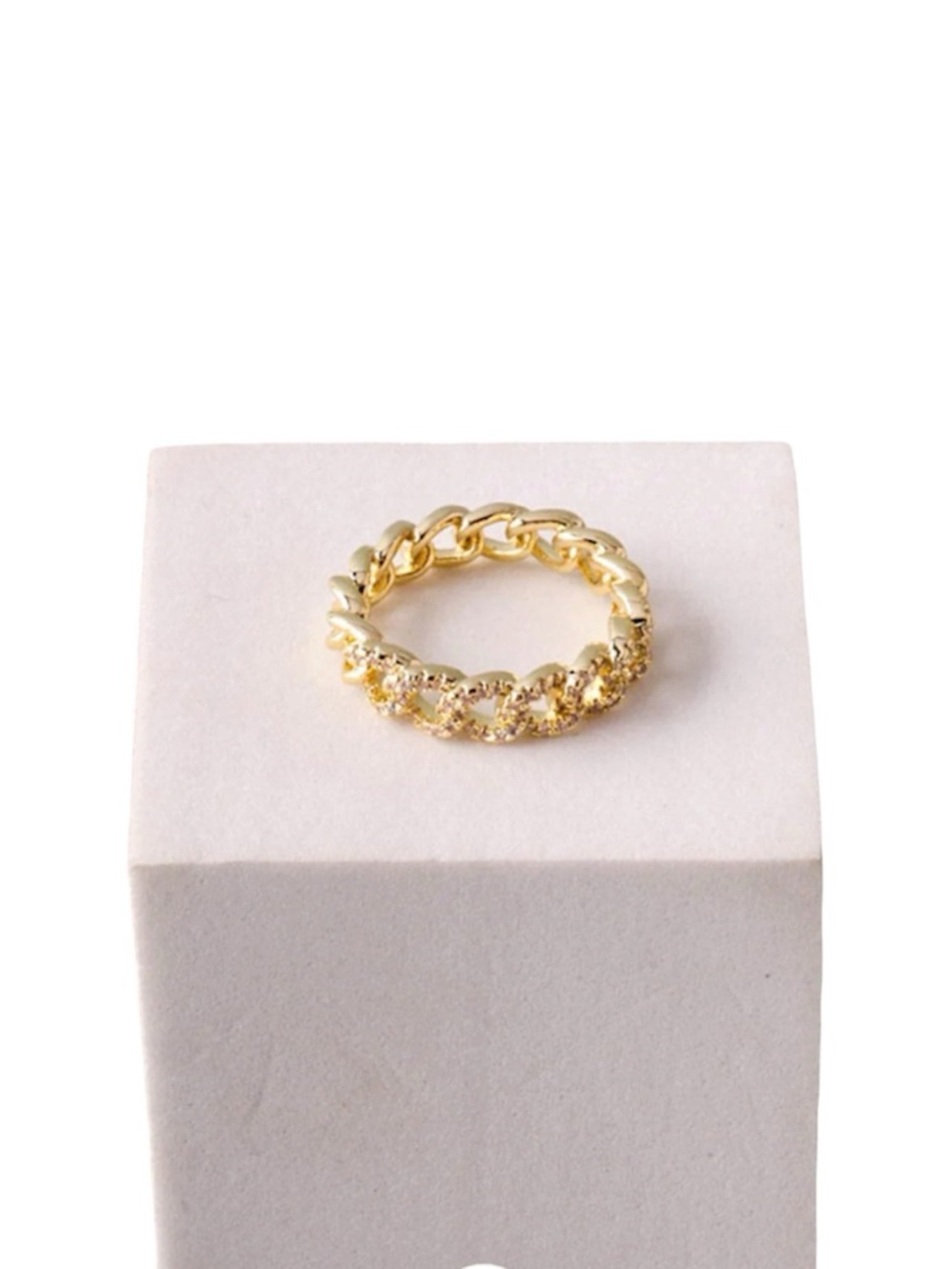 Gold Plated Ring Size 7,8 - Women Jewelry